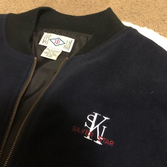 Silver Star Canadian Classic unisex navy blue bomber jacket - Picture 3 of 6